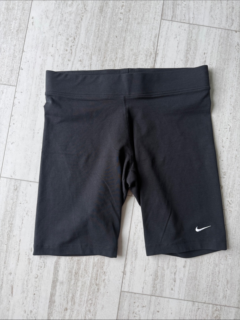 Nike Black Bike Shorts with White Swoosh